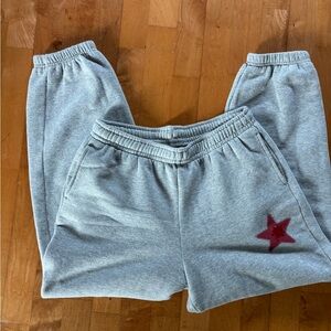 PacSun Gray Sweatpants with Red Star